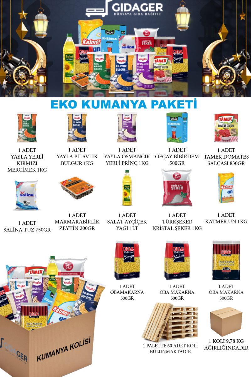 Gıdager Ramazan Bereketi: 13lü ECO Kumanya Paketi